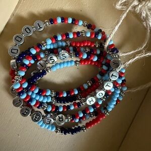 Ole Miss Rebels Beaded Bracelet Stack Hotty Toddy
